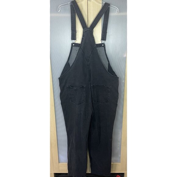 Women’s Bib Overalls Charcoal Gray Size XXL Denim Casual Cottagecore - Picture 5 of 7